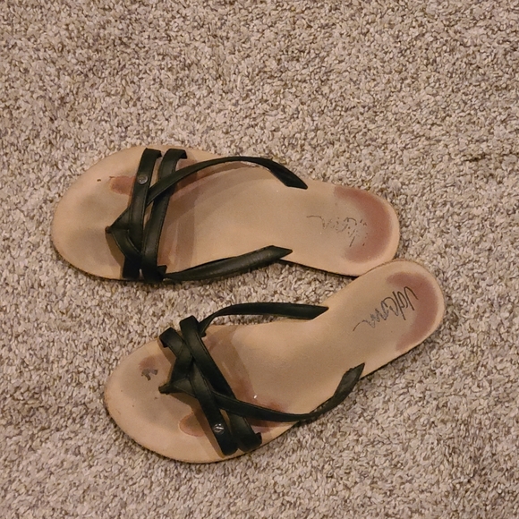 Volcom women's lookout sandal black, size 6 - Picture 2 of 7